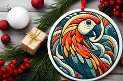 Round Christmas Ornament Sublimation|Clipart Product Image 2
