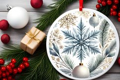 Round Christmas Ornament Sublimation|Clipart Product Image 2