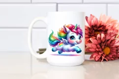 Cute Baby Running Unicorn PNG Product Image 2