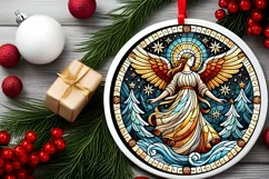 Round Christmas Ornament Sublimation|Clipart Product Image 1