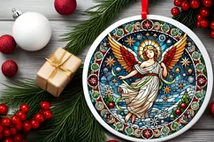 Round Christmas Ornament Sublimation|Clipart Product Image 1
