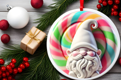 Round Christmass Ornament PNG Product Image 2