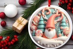 Round Christmas Ornament Sublimation|Clipart Product Image 1