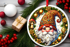 Round Christmass Ornament PNG Product Image 2