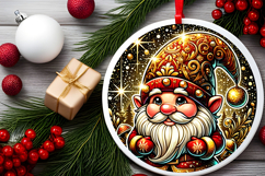 Round Christmass Ornament PNG Product Image 2