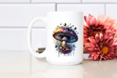 Detailed Glossy Mushroom Watercolor Product Image 2