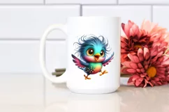 Crazy Baby Starling for Sublimation | Clipart Product Image 2