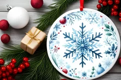Round Christmas Ornament Sublimation|Clipart Product Image 2