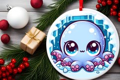 Round Christmas Ornament Sublimation|Clipart Product Image 2