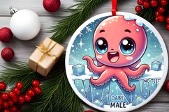 Round Christmas Ornament Sublimation|Clipart Product Image 2