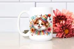 Colorful Whimsical Dog Sublimation Clipart Product Image 2
