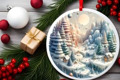 Round Christmas Ornament Sublimation|Clipart Product Image 2
