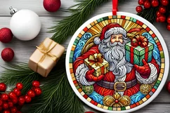 Round Christmas Ornament Sublimation|Clipart Product Image 1