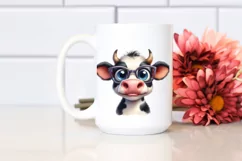 Watercolor Cow with Big Smile Clipart Product Image 2