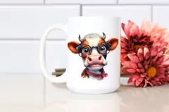 Watercolor Cow with Big Smile Clipart Product Image 2