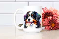 Bernese Mountain Dog Watercolor Clipart Product Image 2