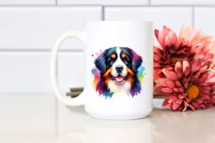 Colorful Bernese Mountain Dog | Sublimation | Clipart Product Image 2