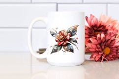 Colorful Abstract Stained Camellia Clipart Product Image 2