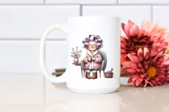 Old Lady Chair Hair Curlers Mug Product Image 2