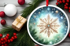 Round Christmas Ornament Sublimation|Clipart Product Image 2