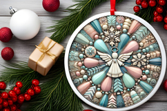 Round Christmass Ornament PNG Product Image 2
