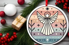 Round Christmas Ornament Sublimation|Clipart Product Image 1