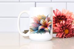 Vibrant Lily Made of Translucent , Watercolor PNG Product Image 2