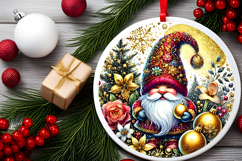 Round Christmass Ornament PNG Product Image 2