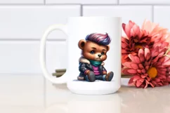 Expressive Baby Bear with Contempt Haircut PNG Product Image 2
