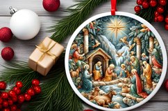 Round Christmas Ornament Sublimation|Clipart Product Image 2