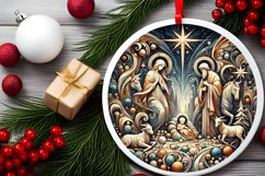 Round Christmas Ornament Sublimation|Clipart Product Image 2
