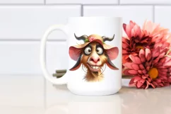 Confused Horse with Goofy Smile in Sun Hat | Sublimation | Product Image 2