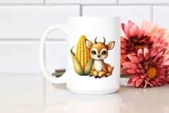 Funny Cute Deer in Colorful Summer | Clipart Product Image 2