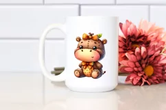 Cute Vibrant Hippo Clipart, Transparent PNG Product Image 2