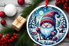 Round Christmas Ornament Sublimation|Clipart Product Image 2