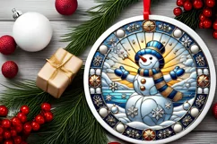 Round Christmas Ornament Sublimation|Clipart Product Image 2