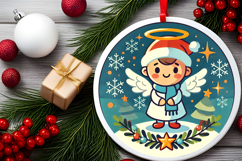 Round Christmass Ornament PNG Product Image 2