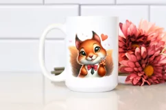 Funny Cute Squirrel Portrait | Watercolor Clipart Product Image 2