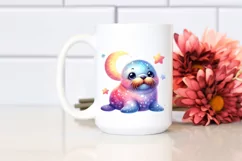 Colorful Baby Walrus | Sublimation | Clipart Product Image 2