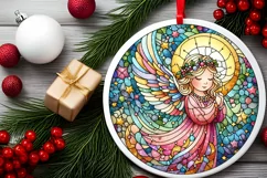 Round Christmas Ornament Sublimation|Clipart Product Image 1