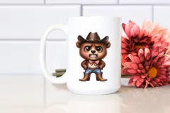 Watercolor Baby Bear Big Eyes Clipart Product Image 2