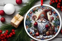 Round Christmas Ornament Sublimation|Clipart Product Image 1