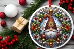 Round Christmas Ornament Sublimation|Clipart Product Image 1