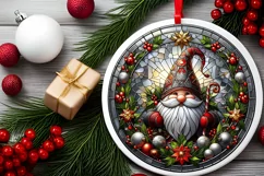 Round Christmas Ornament Sublimation|Clipart Product Image 1