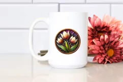 Detailed Tulip Stained Shiny Material | Watercolor Splash Product Image 2