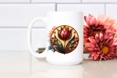 Detailed Tulip Stained Shiny Material | Watercolor Splash Product Image 2