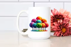 Colorful Vibrant Rainbow Trees Cute Baby | Clipart Product Image 2