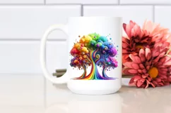 Colorful Vibrant Rainbow Trees Cute Baby | Clipart Product Image 2
