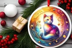 Round Christmas Ornament Sublimation|Clipart Product Image 2