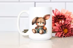 Colorful Brownish Sewed Rabbit Baby Plush | Sublimation Product Image 2
